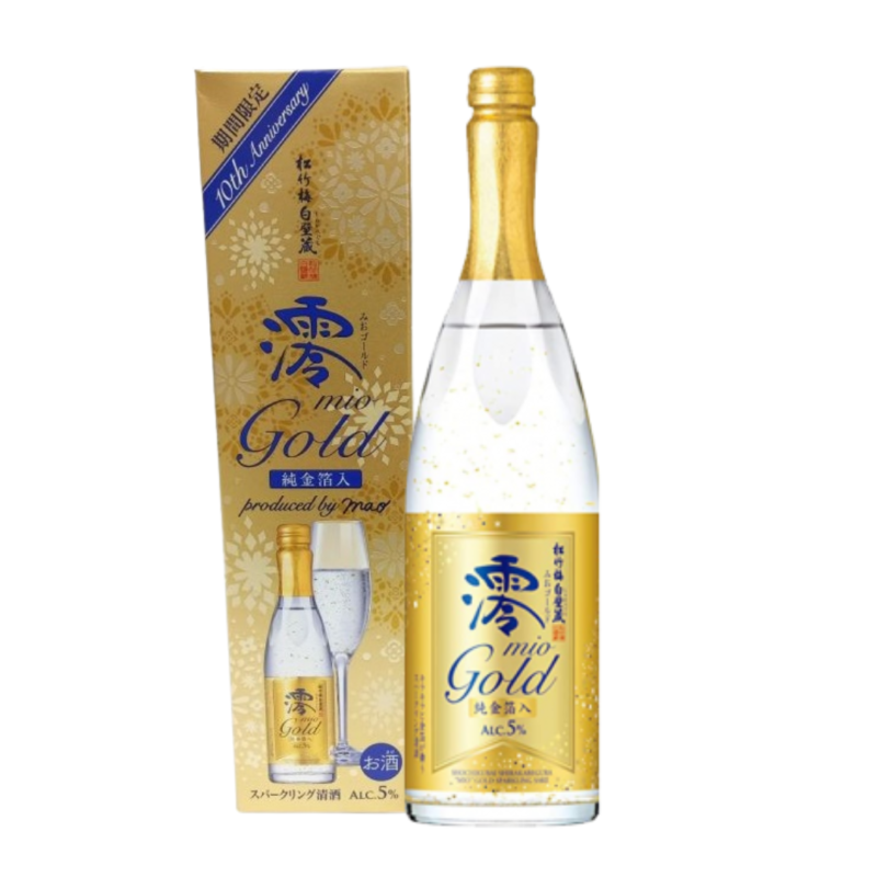 Shochikubai Shirakabegura Mio Gold Sake Japonés Espumoso -750ml